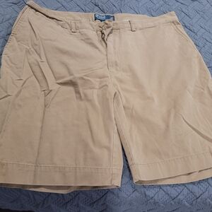 Polo by Ralph Lauren Tan Flat Front Shorts